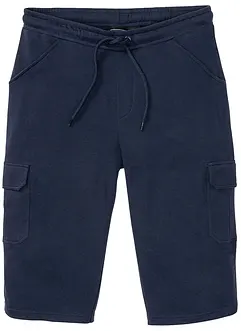 Long-Sweat-Cargobermuda aus reiner Baumwolle, Regular Fit, bonprix