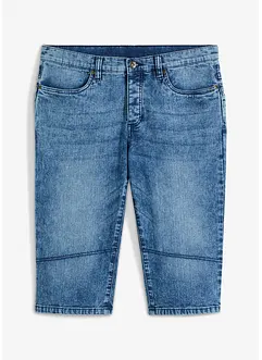 Bermuda long et léger en jean extensible, Regular, bonprix