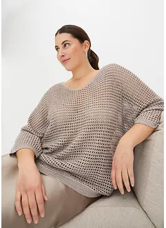 Ajour-Pullover aus Viskose-Mix, bonprix
