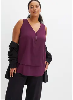 Top mit Zipper aus nachhaltige Viskose, bonprix