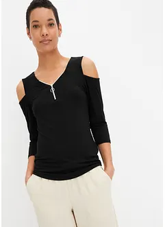 Cold-Shoulder-Shirt aus fließender Viskose, bonprix
