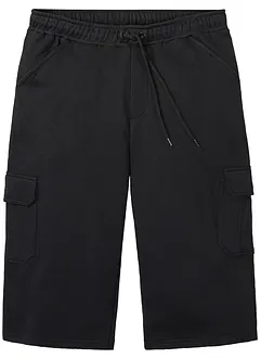 Bermuda cargo long en molleton 100% coton, Regular, bonprix