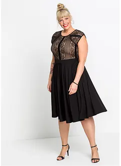 Robe midi à dentelle, bonprix