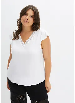 T-shirt détail dentelle, bonprix