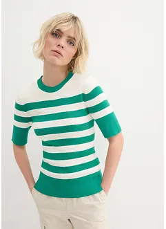 Gestreifter Feinstrickpullover, bonprix