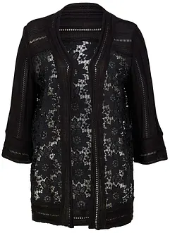 Strickjacke mit Spitze, bonprix