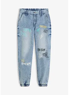 Jean barrel imprimé, bonprix