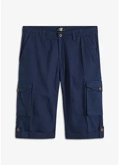 Regular Fit Cargo-Long-Bermuda mit Leinen, bonprix