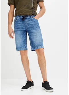 Bermuda taille élastiquée en léger denim, slim, bonprix