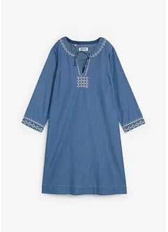 Robe en jean avec broderie, bonprix