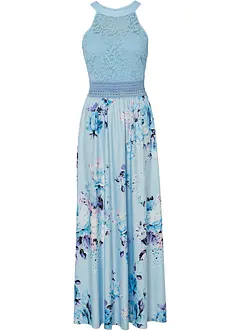 Sommer-Maxikleid mit Blumen-Print und Spitze, bonprix