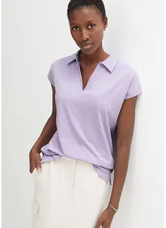 Shirt mit offenem Polokragen, bonprix