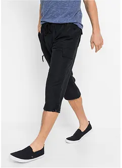 Pantalon 3/4 en microfibre confortable, Regular, bonprix