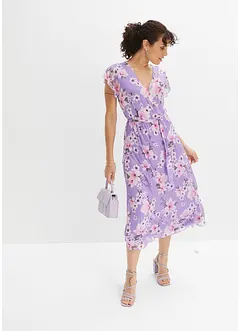 Robe midi imprimée en mesh, bonprix