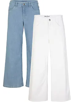 Lot de 2 corsaires en jean taille mi-haute, bonprix