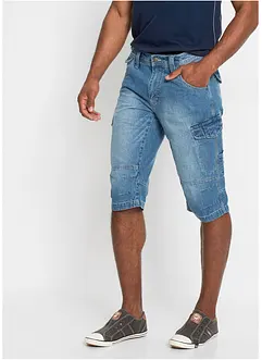 Leichte Jeans-Long-Cargobermuda, Relaxed Fit, bonprix