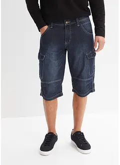 Bermuda long poches cargo en denim léger, coupe loose, bonprix