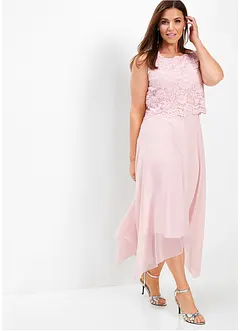 Premium Chiffonkleid mit Spitze, bonprix