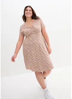 Robe en jersey longueur genou en viscose mélangée, bonprix