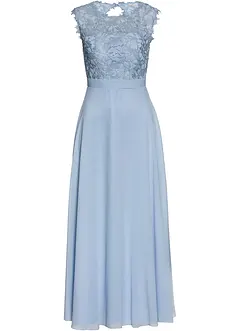 Robe longue avec empiècement dentelle, bonprix