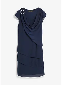 Robe courte look superposé avec accessoire sur l’épaule, bonprix