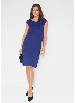 Robe en crêpe avec broche sur l'épaule, bonprix