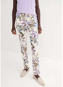 Pantalon extensible imprimé fleurs, bonprix