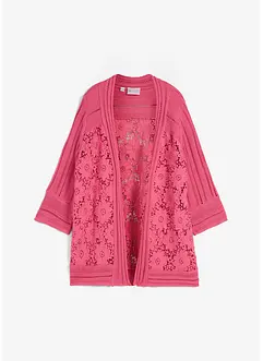 Strickjacke mit Spitze, bonprix