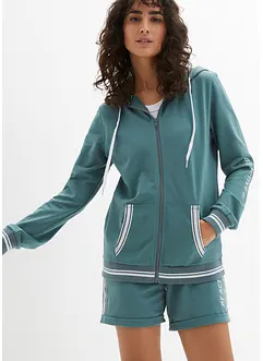Kapuzen-Sweatjacke aus reiner Bio-Baumwolle, bonprix