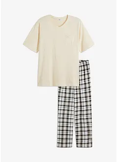 Pyjama aus Bio-Baumwolle mit kurzen Ärmeln, bonprix