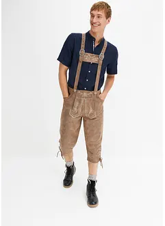 Regular Fit Trachtenhose aus Lederimitat, bonprix