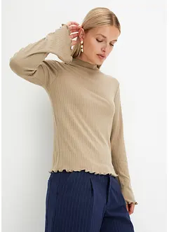 Geripptes Langarmshirt, bonprix