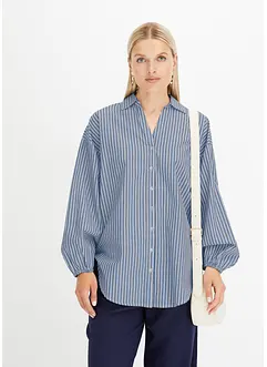 Oversize-Bluse aus reiner Baumwolle, bonprix