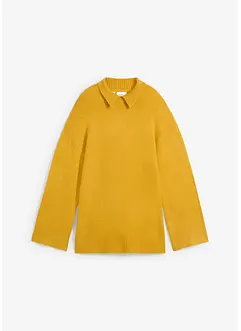 Pull oversize avec col roulé et fentes sur le côté, bonprix