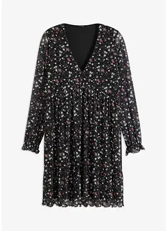 Mesh-Kleid mit Volant, bonprix