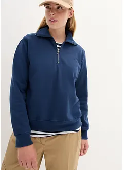 Sweatshirt mit Troyer-Kragen, bonprix