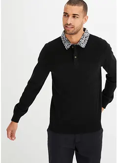 Polo-Feinstrickpullover mit Hemdkragen und Baumwolle, bonprix