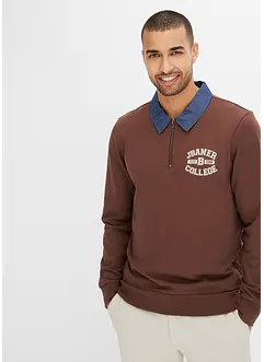 Sweatshirt mit Polokragen, bonprix