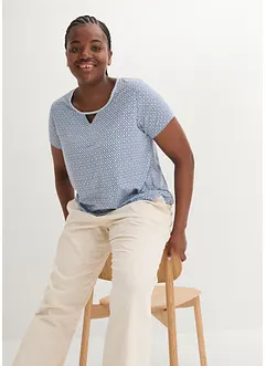 T-shirt à base élastiquée, manches courtes, bonprix