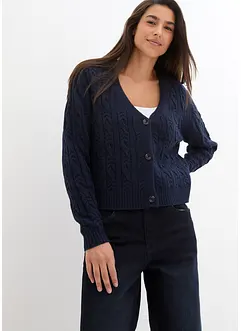 Strickjacke mit Zopfmuster, bonprix