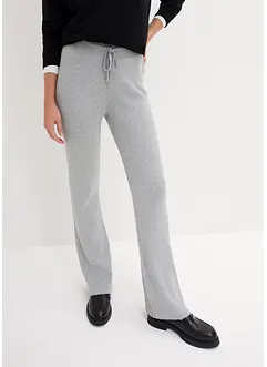 Pantalon en maille à taille élastiquée et lien à nouer, bonprix