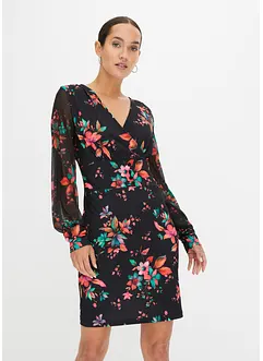 Kleid mit Meshärmeln, bonprix