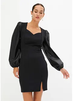 Kleid mit Lederimitat, bonprix