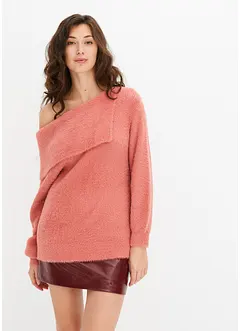 Pull à encolure Bardot asymétrique, bonprix