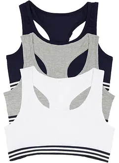 Lot de 3 brassières en coton doux, bonprix