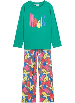 Mädchen Pyjama mit Bio-Baumwolle (2-tlg. Set), bonprix