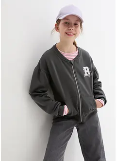 Sweat zippé fille, bonprix