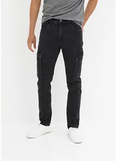 Slim Fit Stretch-Cargo-Jeans, Straight, bonprix