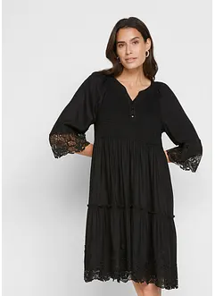Hemdblusenkleid mit Spitze, bonprix