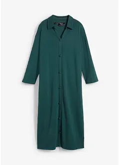 Shirt-Blusen-Kleid in Midi-Länge aus Baumwolle, bonprix